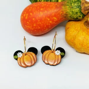 Boucles d'oreilles automne citrouille souris Mickey